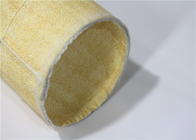 Sacchetto filtro termoplastico della polvere del tessuto, cucito squisito del sacchetto filtro di PTFE non candeggiato